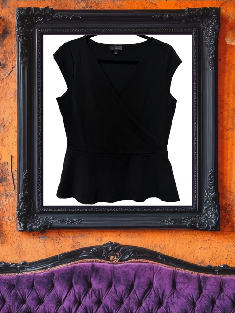 Beautiful Faux-Wrap Peplum Top